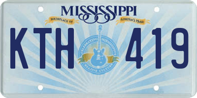 MS license plate KTH419