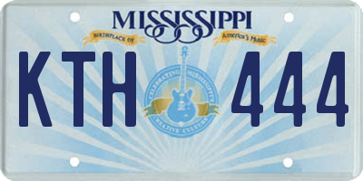 MS license plate KTH444