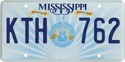 MS license plate KTH762