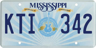 MS license plate KTI342