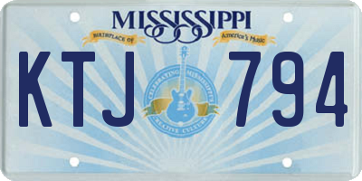 MS license plate KTJ794
