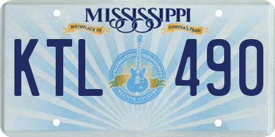 MS license plate KTL490