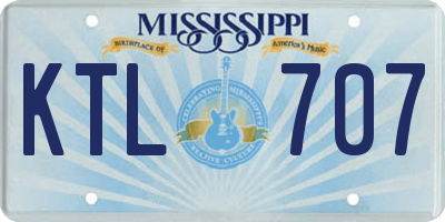 MS license plate KTL707