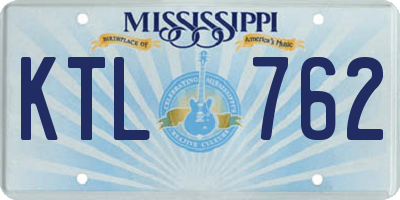 MS license plate KTL762
