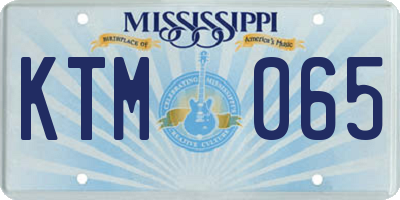 MS license plate KTM065