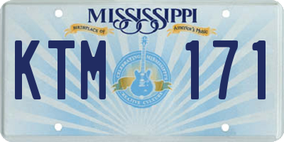 MS license plate KTM171