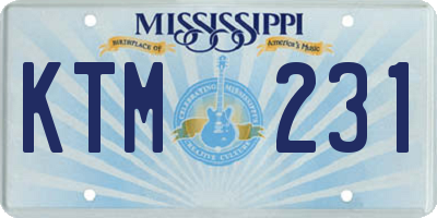 MS license plate KTM231