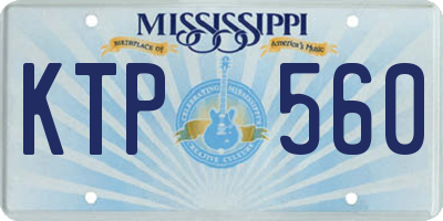 MS license plate KTP560