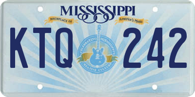 MS license plate KTQ242