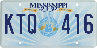 MS license plate KTQ416