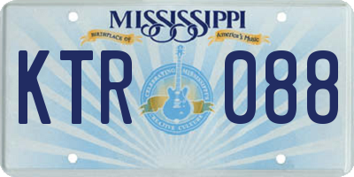 MS license plate KTR088