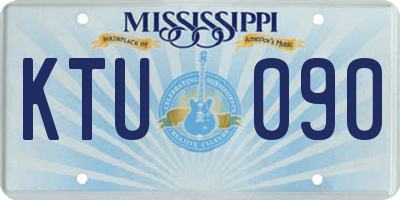 MS license plate KTU090