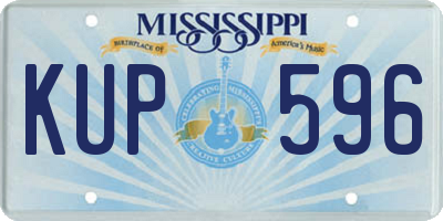 MS license plate KUP596