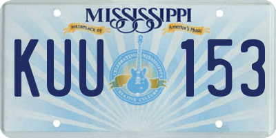 MS license plate KUU153