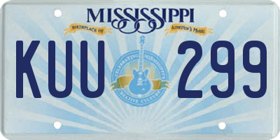 MS license plate KUU299