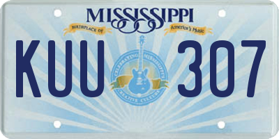 MS license plate KUU307