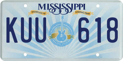 MS license plate KUU618