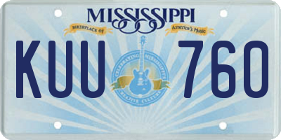 MS license plate KUU760