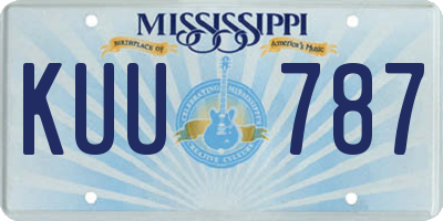 MS license plate KUU787