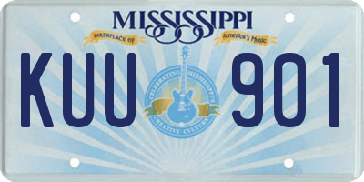 MS license plate KUU901