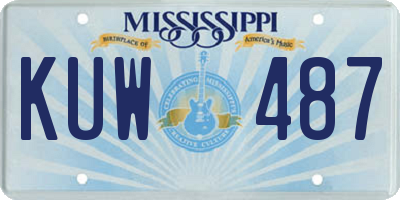 MS license plate KUW487