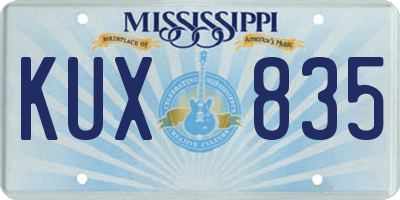 MS license plate KUX835