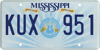 MS license plate KUX951