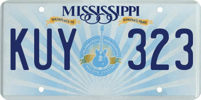 MS license plate KUY323
