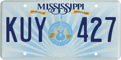 MS license plate KUY427