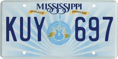 MS license plate KUY697