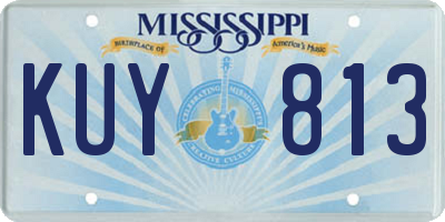 MS license plate KUY813
