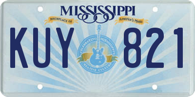 MS license plate KUY821
