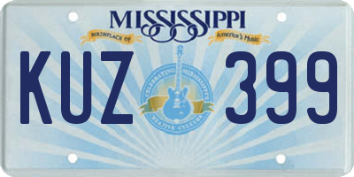 MS license plate KUZ399