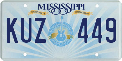 MS license plate KUZ449