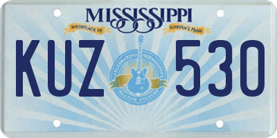 MS license plate KUZ530