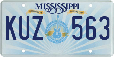 MS license plate KUZ563