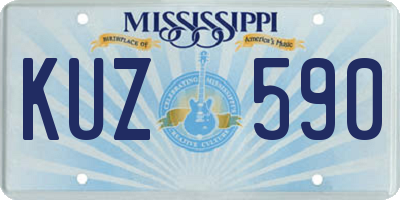 MS license plate KUZ590