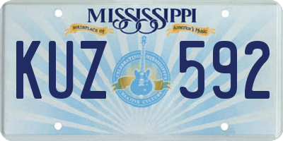 MS license plate KUZ592