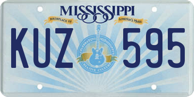 MS license plate KUZ595