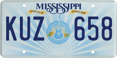 MS license plate KUZ658