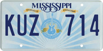 MS license plate KUZ714