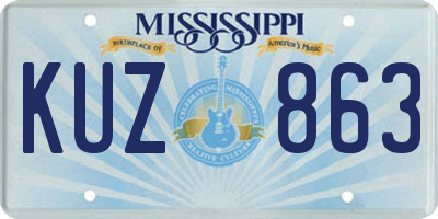 MS license plate KUZ863
