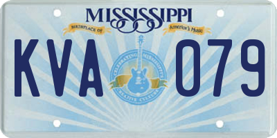 MS license plate KVA079