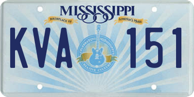 MS license plate KVA151