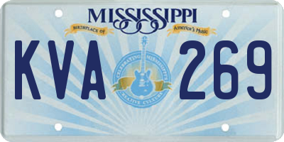 MS license plate KVA269