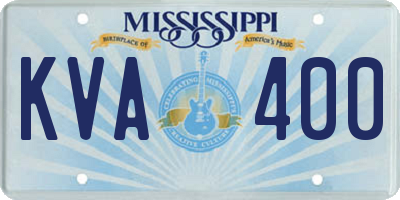 MS license plate KVA400