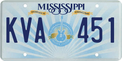 MS license plate KVA451