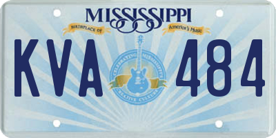MS license plate KVA484