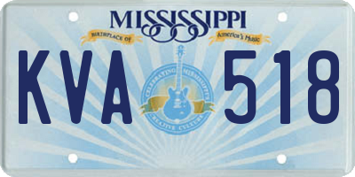 MS license plate KVA518