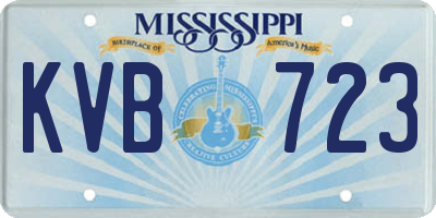 MS license plate KVB723
